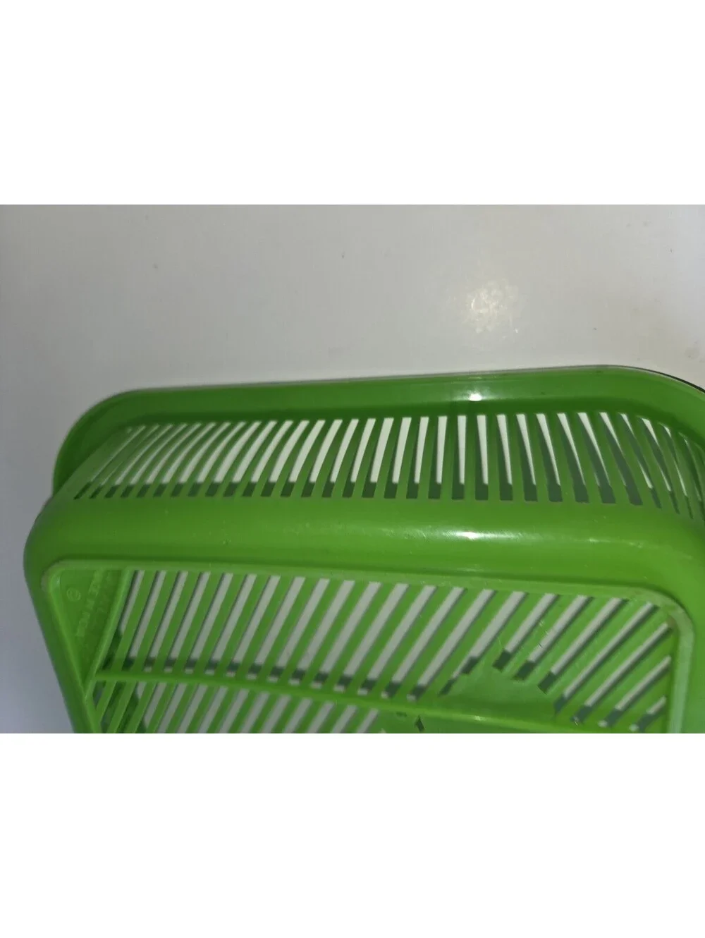 Vintage FPT FAMILY JAPANESE Tray Green Plastic Floral Design SG3